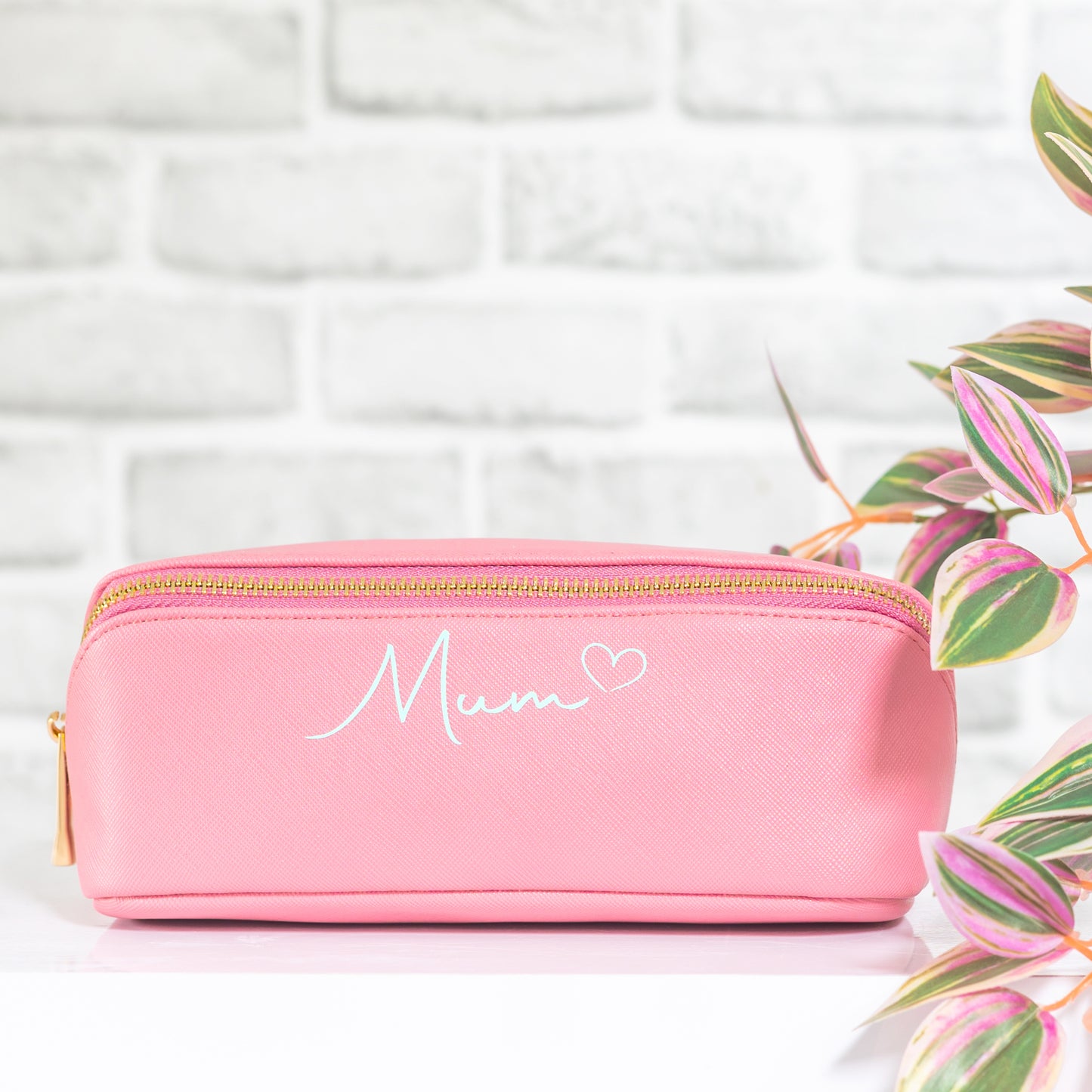 Lay Flat Make Up Bag | Personalised Open Out Cosmetic Bag