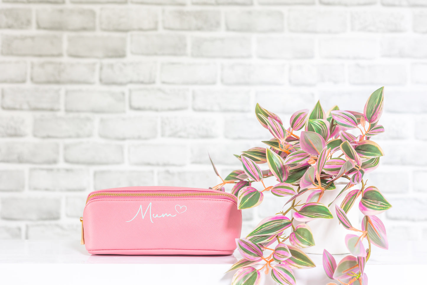 Lay Flat Make Up Bag | Personalised Open Out Cosmetic Bag