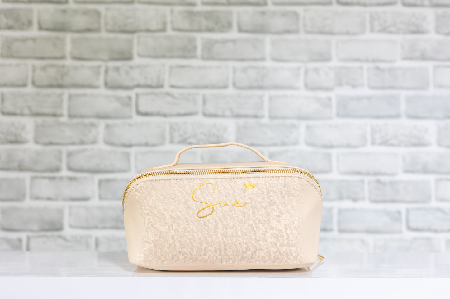 Lay Flat Make Up Bag | Personalised Open Out Cosmetic Bag