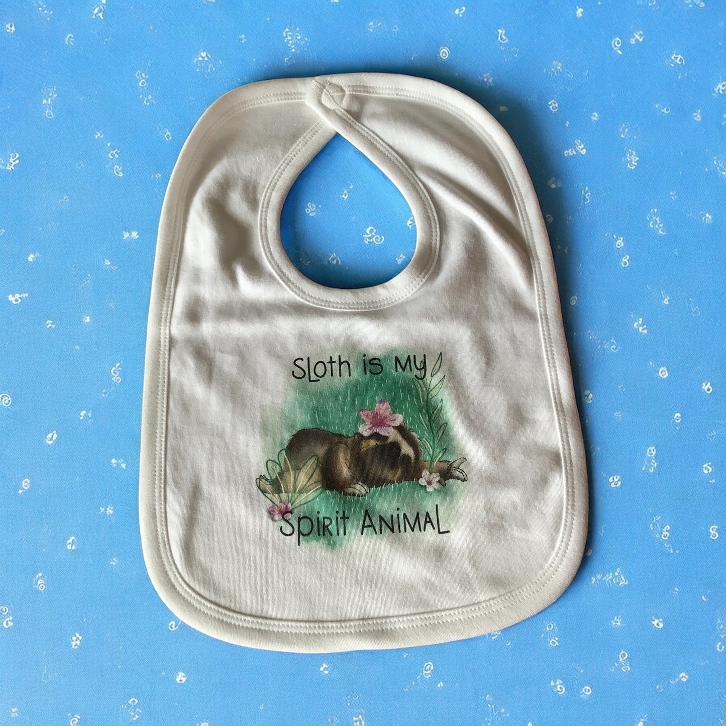 Sloth Baby Bib | Funny Novelty New Baby Gift