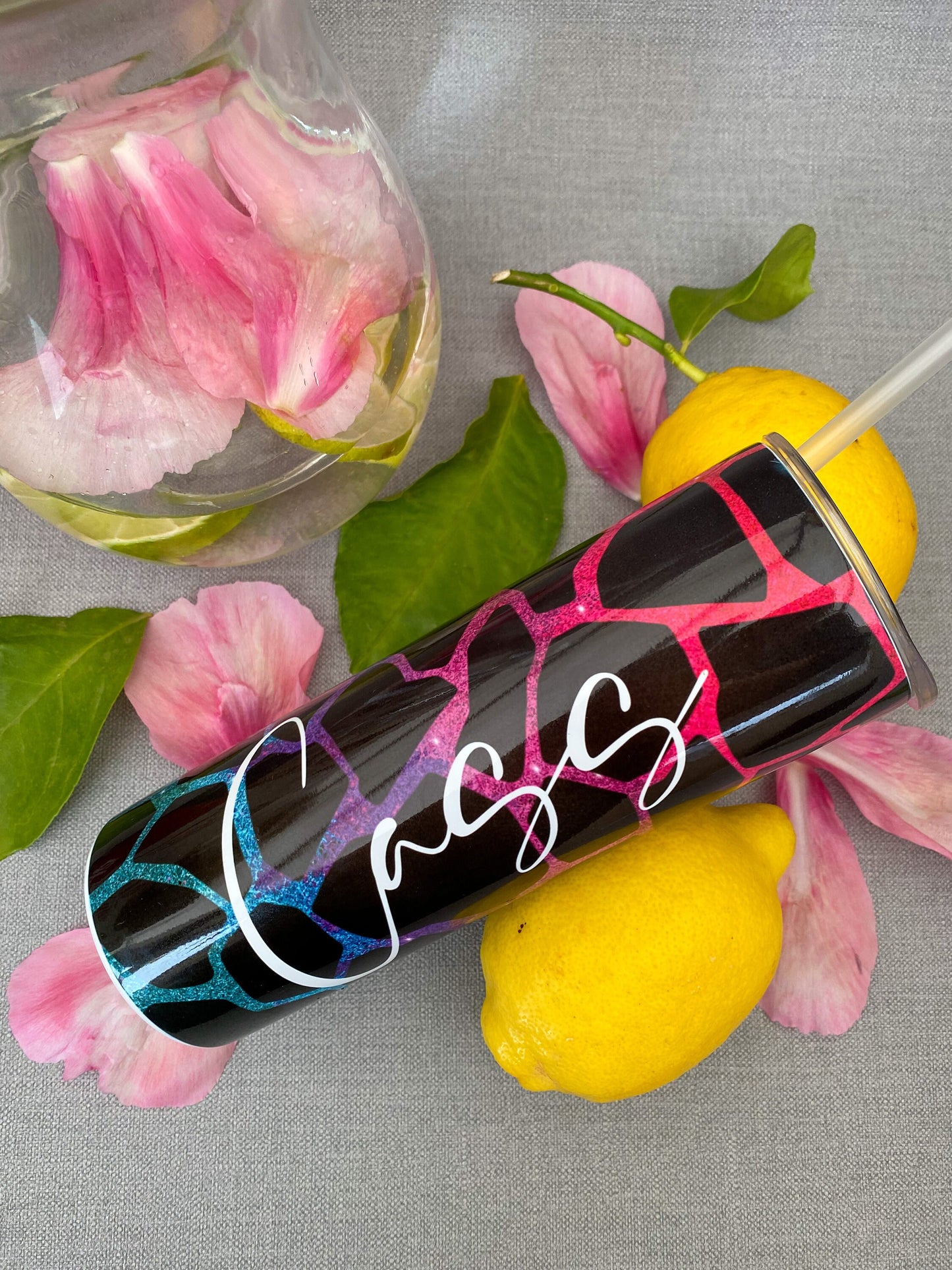 Animal Print Travel Mug | Tumbler with Name