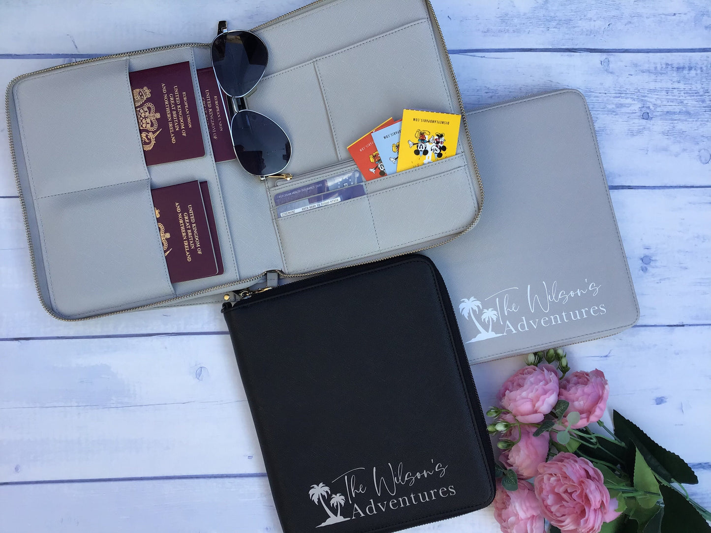 Personalised Travel Organiser for Family | Travel Document Folder