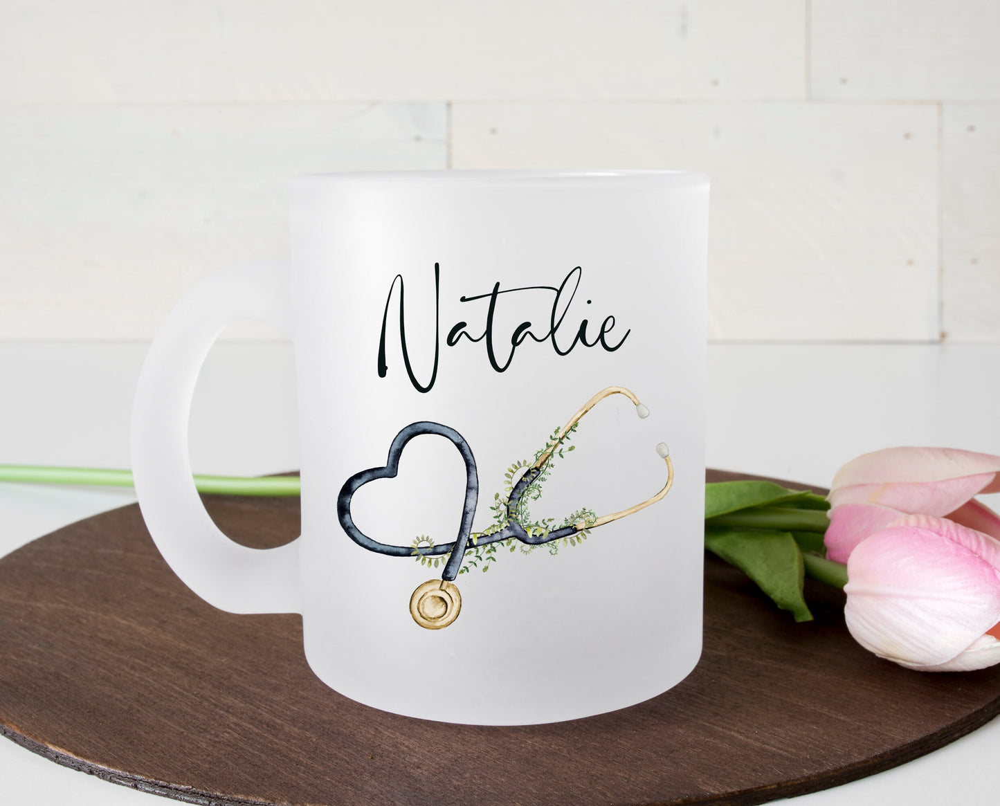 Personalised Nurse/Paramedic Glass Coffee Mug