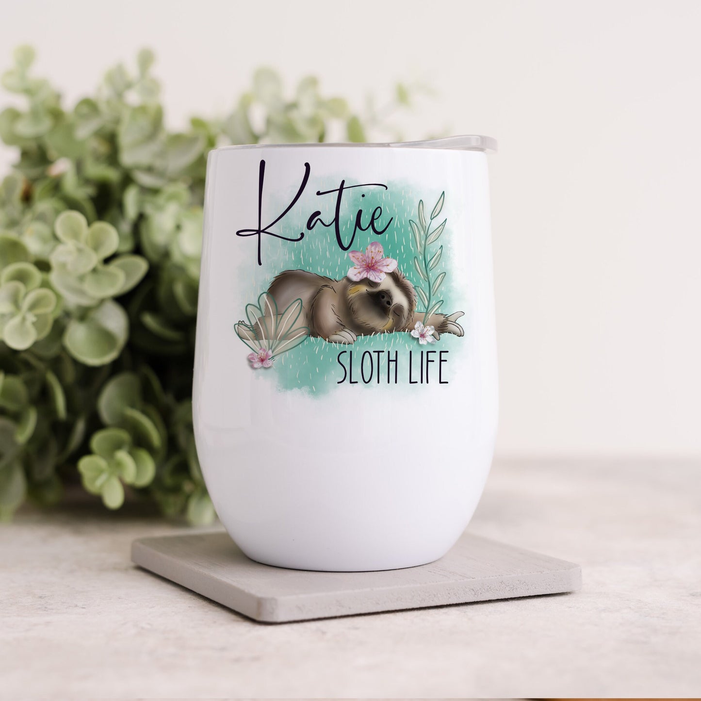 Personalised Sloth Insulated Tumbler