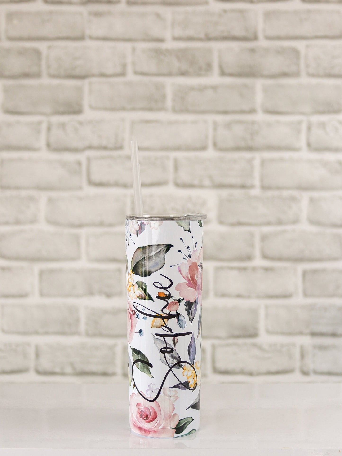 Flower Personalised Travel Mug | Pastel Flower Tumbler