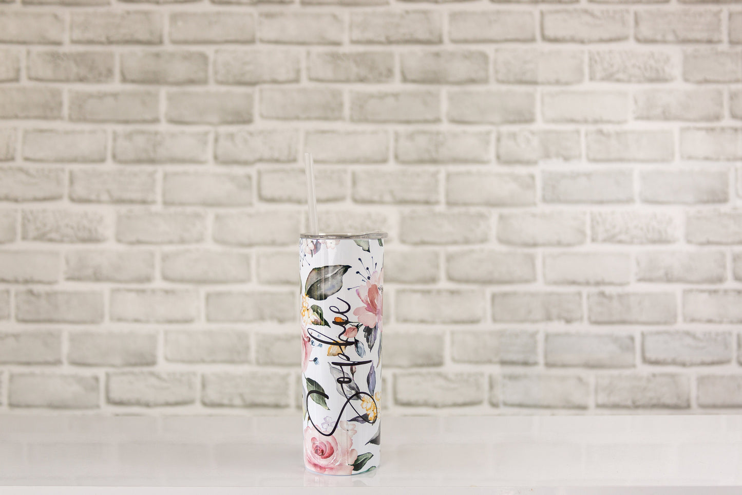 Flower Personalised Travel Mug | Pastel Flower Tumbler