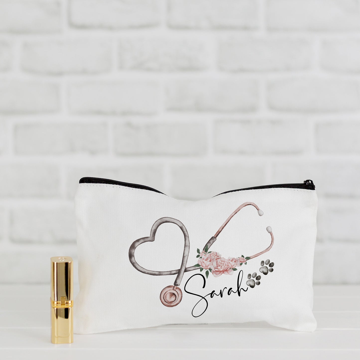 Personalised Vet Nurse Bag with Zip for Work Bits