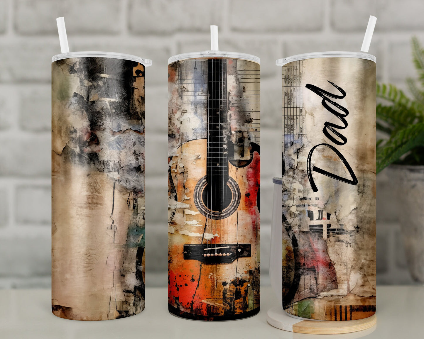 Guitar Travel Mug for Him | Personalised Tumbler for Musician