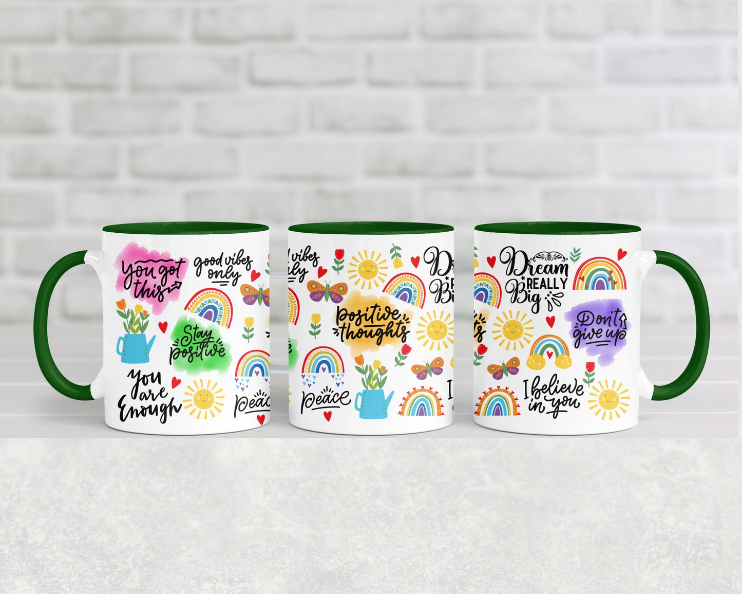 Positivity Mug with Daily Affirmations | Daily Intentions Gift