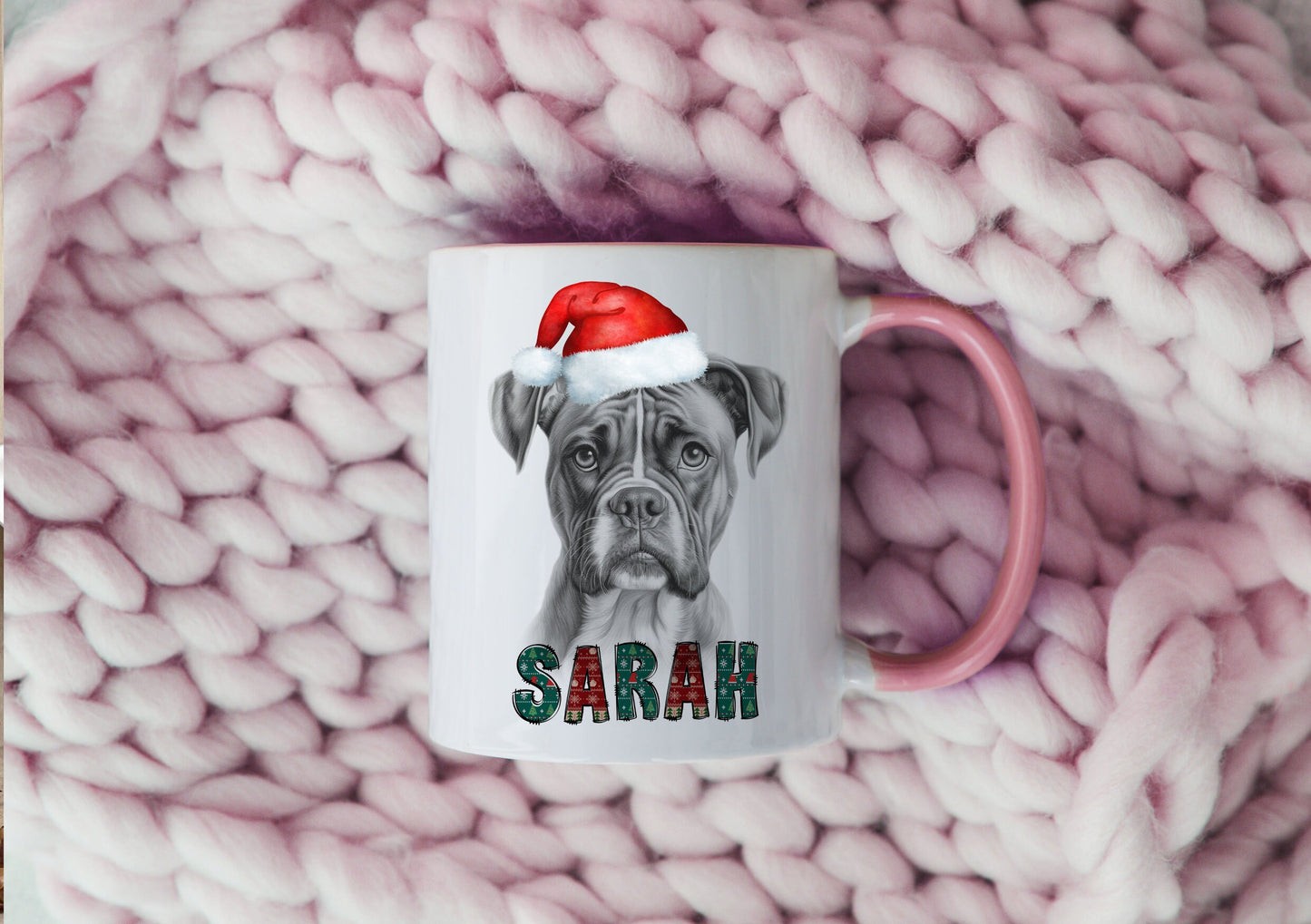 Personalised Boxer Dog Christmas Mug | Boxer Lover Gift