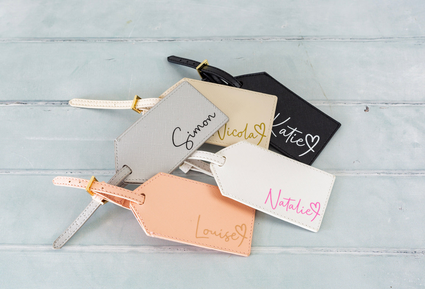 Personalised PU Leather Passport Cover & Luggage Tag Set – Custom Travel Gift for Men & Women