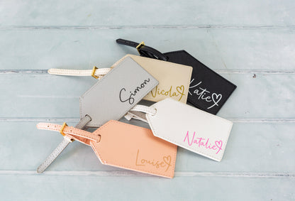 Personalised PU Leather Passport Cover & Luggage Tag Set – Custom Travel Gift for Men & Women