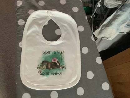 Sloth Baby Bib | Funny Novelty New Baby Gift