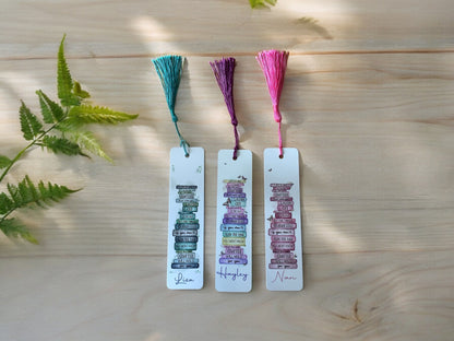 Personalised Bookmark with Tassel | Metal Book mark