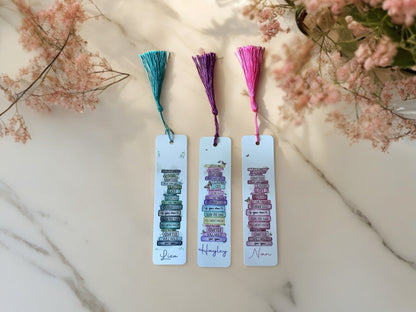 Personalised Bookmark with Tassel | Metal Book mark
