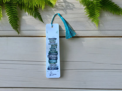 Personalised Bookmark with Tassel | Metal Book mark