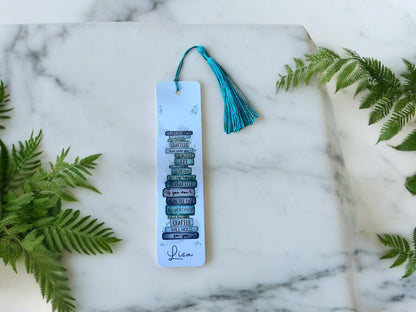 Personalised Bookmark with Tassel | Metal Book mark