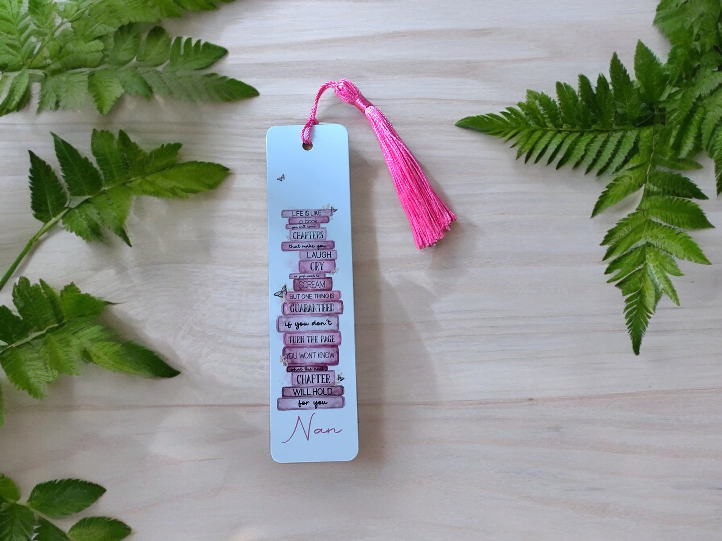 Personalised Bookmark with Tassel | Metal Book mark