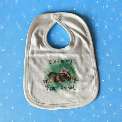 Sloth Baby Bib | Funny Novelty New Baby Gift