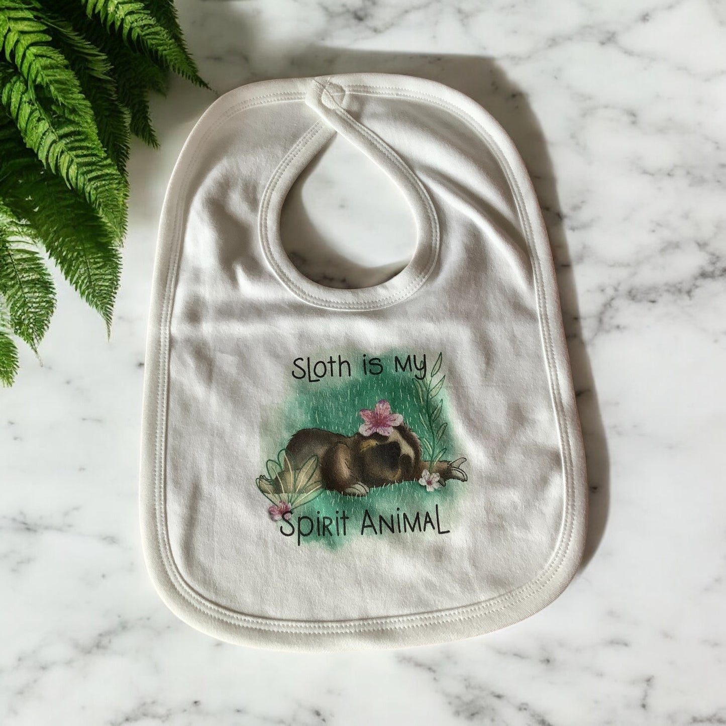 Sloth Baby Bib | Funny Novelty New Baby Gift