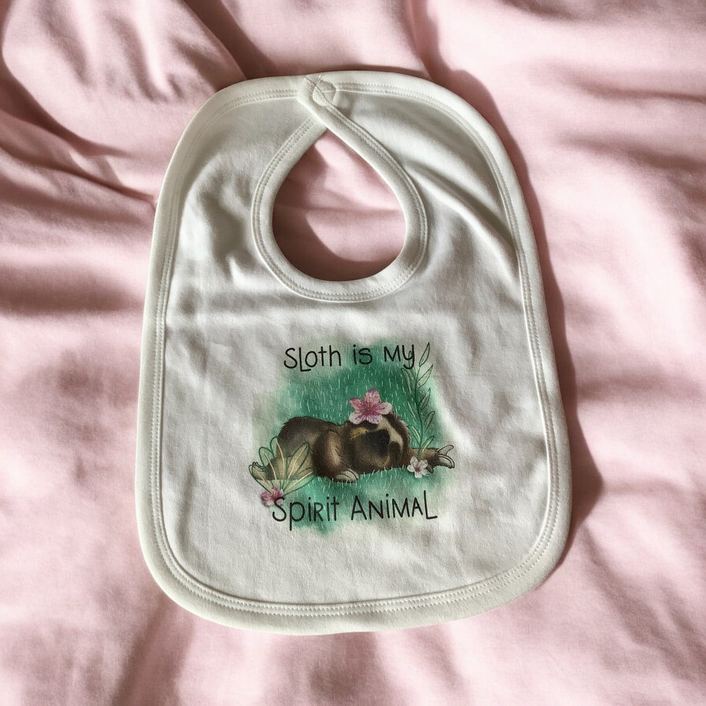 Sloth Baby Bib | Funny Novelty New Baby Gift