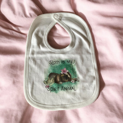 Sloth Baby Bib | Funny Novelty New Baby Gift