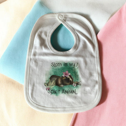 Sloth Baby Bib | Funny Novelty New Baby Gift