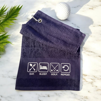 Personalised Golf Towel with Hook