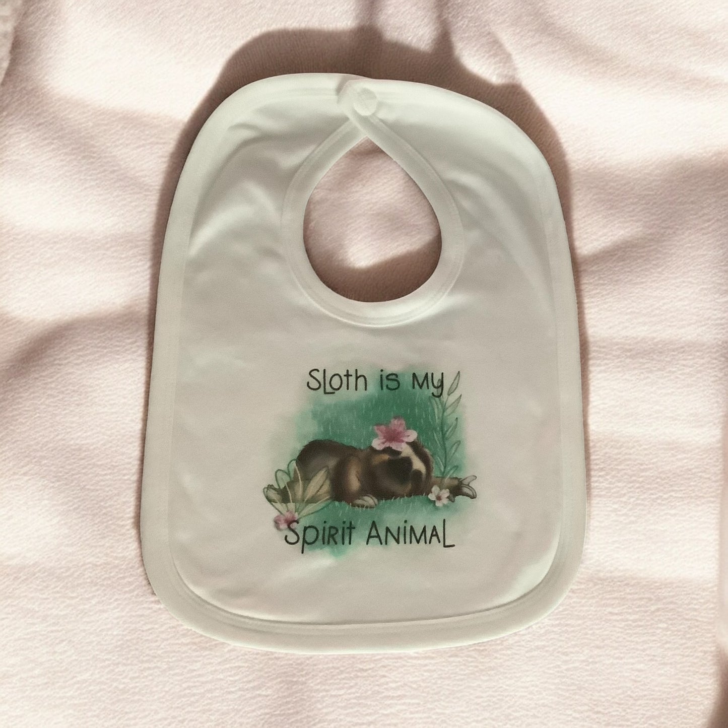 Sloth Baby Bib | Funny Novelty New Baby Gift