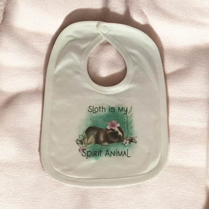 Sloth Baby Bib | Funny Novelty New Baby Gift