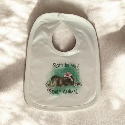 Sloth Baby Bib | Funny Novelty New Baby Gift