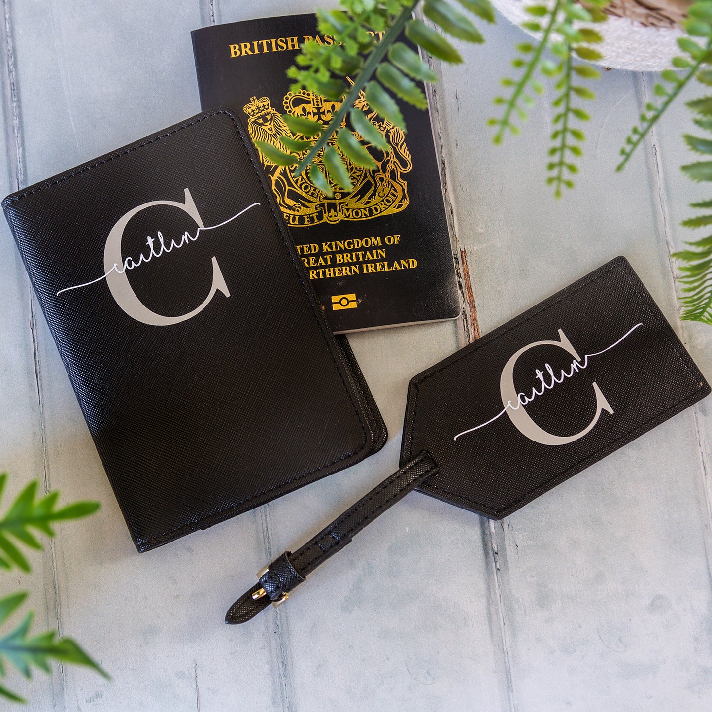 Passport Cover and Luggage Tag Set | Personalised Travel Set