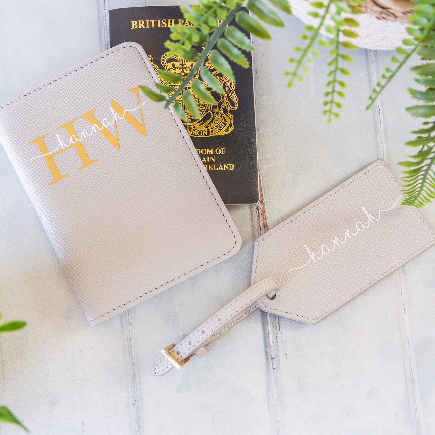 Passport Cover and Luggage Tag Set | Personalised Travel Set