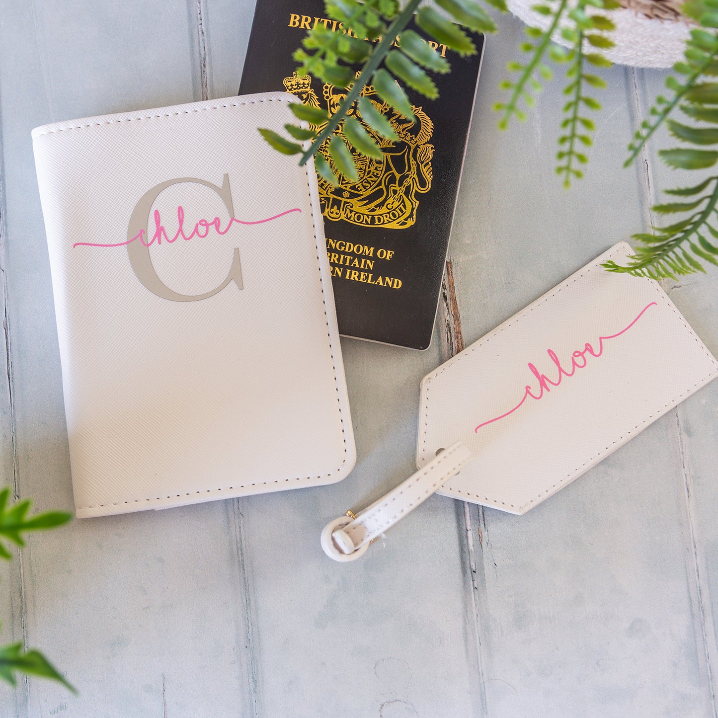 Passport Cover and Luggage Tag Set | Personalised Travel Set