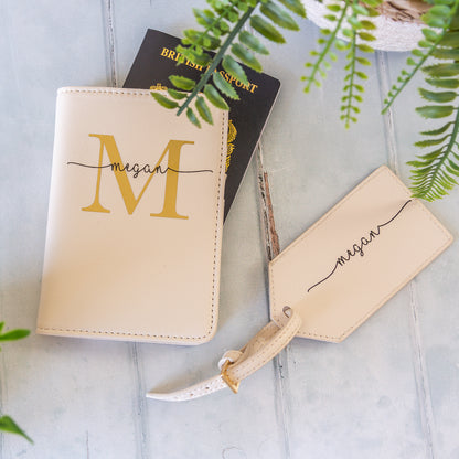 Passport Cover and Luggage Tag Set | Personalised Travel Set