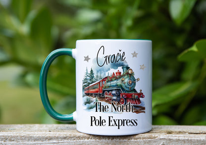 Personalised Christmas Train Mug | North Pole Express