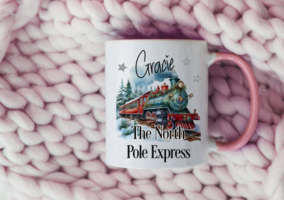 Personalised Christmas Train Mug | North Pole Express