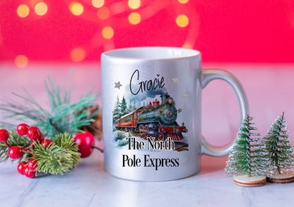 Personalised Christmas Train Mug | North Pole Express