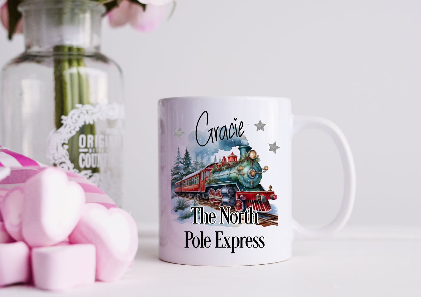 Personalised Christmas Train Mug | North Pole Express