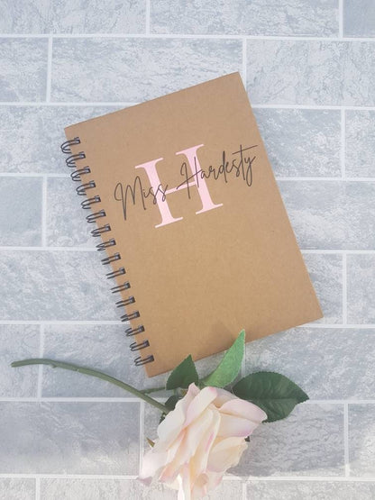 Personalised A5 Hardback Notebook with Optional Pen