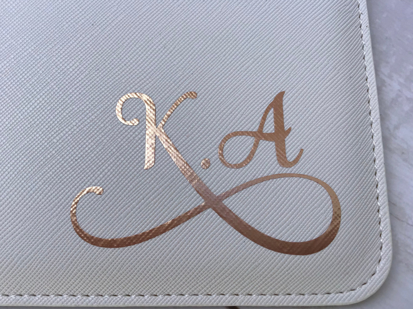 Personalised Bridesmaid Clutch Bag with Wrist Strap and Initials