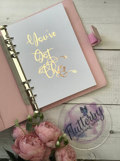 Personalised Marble A5 Binder with Lined Paper