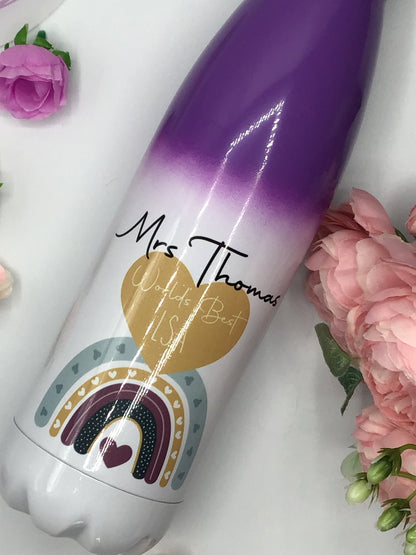 Personalised Teacher Water Bottle | TA Headteacher Gift