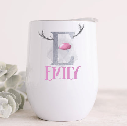 Christmas Wine Tumbler | Personalised Xmas Wine Glass