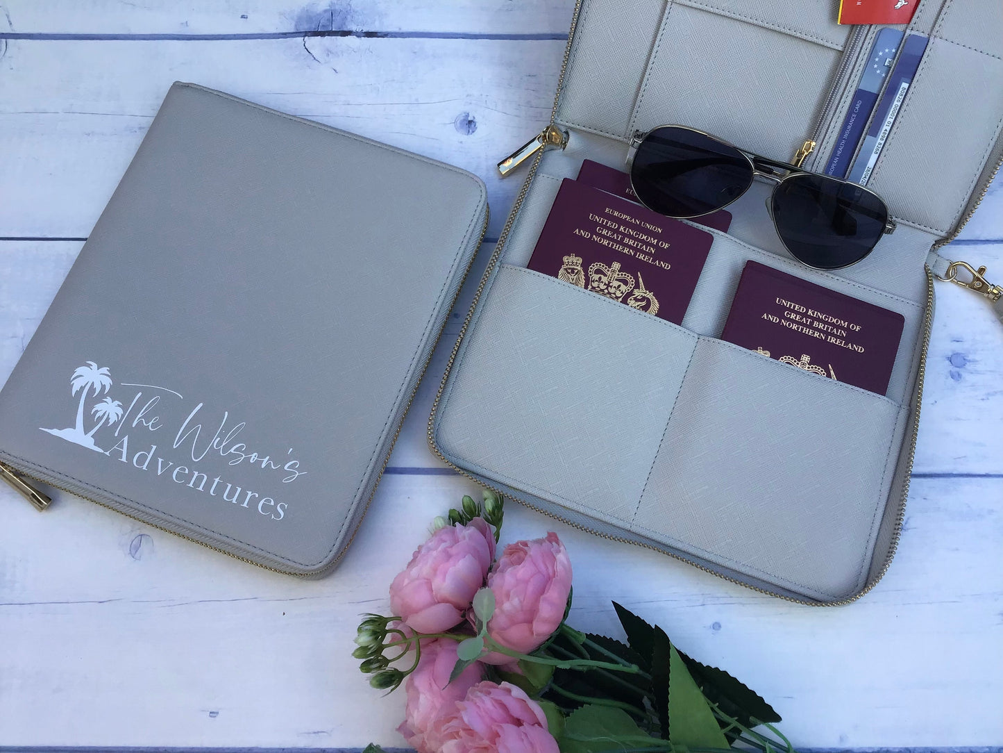 Personalised Travel Organiser for Family | Travel Document Folder