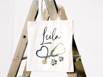 Vet Nurse Personalised Tote Bag | Gift for Student Veterinary Nurses