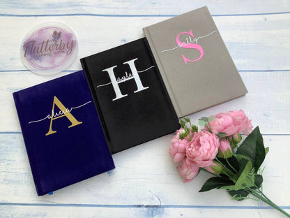 Personalised Velvet Notebook for Her