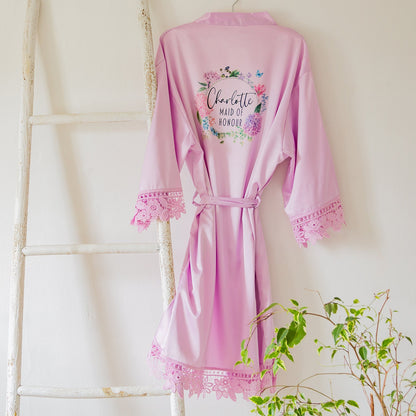 Personalised Bridesmaid Robes | Pastel Bridal Party Wedding Robes