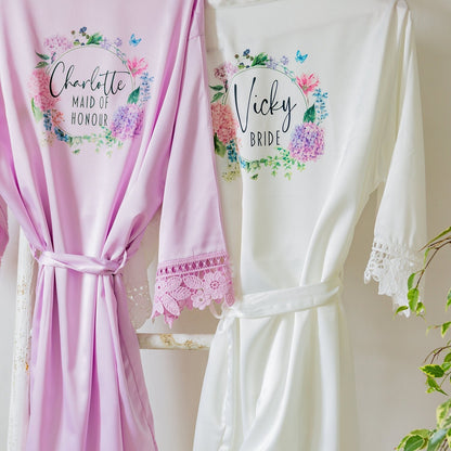 Bridal/Bridesmaid Robes | Personalised Satin Wedding Robes