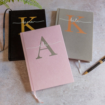 Personalised Velvet Notebook for Her